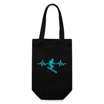 Heartbeat Skiing Ski freestyle - Gift Bag for Bottles - black - Front