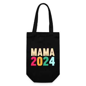 Werdende Mama 2024 - Geschenkbeutel für Flaschen - Schwarz - Vorne