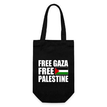 Free palestine - Gift Bag for Bottles - black - Front