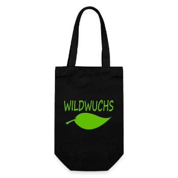 WILDWUCHS - Geschenkbeutel für Flaschen - Schwarz - Vorne