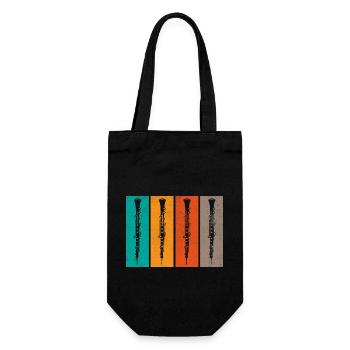 Oboist Oboe Basoonist Marching Band Instrumen - Geschenkbeutel für Flaschen - Schwarz - Vorne