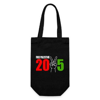 Free palestine 2025 - Gift Bag for Bottles - black - Front
