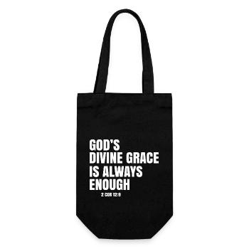 God's divine grace is always enough - Gift Bag for Bottles - black - Front