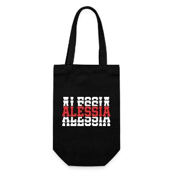 t-shirt Alessia t-shirt gift idea stacked text - Gift Bag for Bottles - black - Front