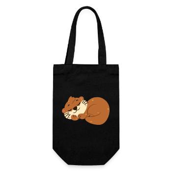 La loutre dort - Sac à bouteille - noir - Devant