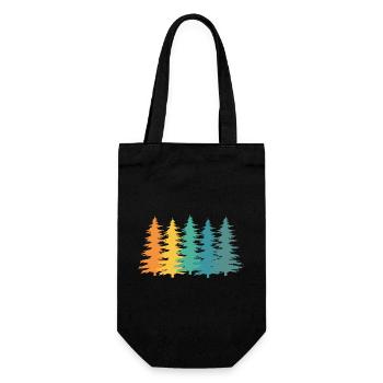 Forest Ranger Retro Gift - Gift Bag for Bottles - black - Front