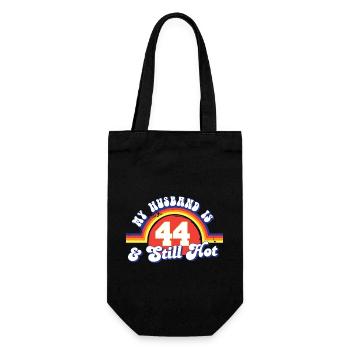 My Husband Is 44 And Still Hot Proud Wife 44th - Gift Bag for Bottles - black - Front