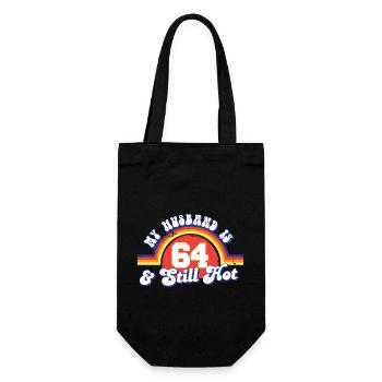 My Husband Is 64 And Still Hot Proud Wife 64th - Gift Bag for Bottles - black - Front