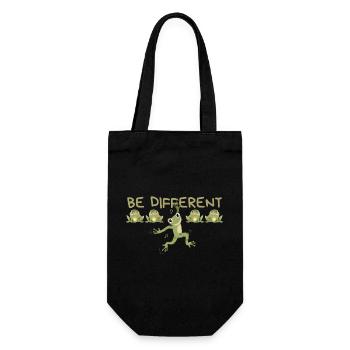 BE DIFFERENT Frog - Gift Bag for Bottles - black - Front