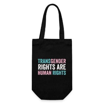 LGBTQ Pride Month - Transgender-Rechte sind menschlich R - Geschenkbeutel für Flaschen - Schwarz - Vorne