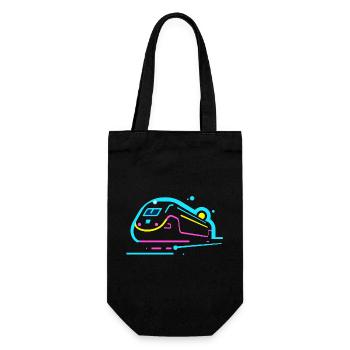 Train Comic Look - Gift Bag for Bottles - black - Front