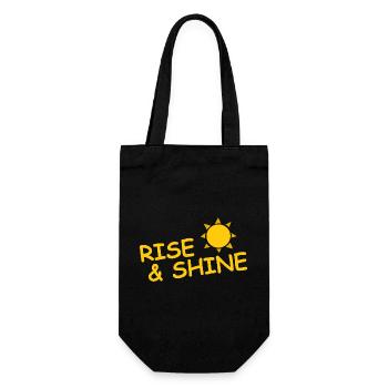 RISE & SHINE - Gift Bag for Bottles - black - Front