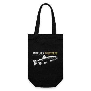 Forellen Flüsterer - Geschenkbeutel für Flaschen - Schwarz - Vorne