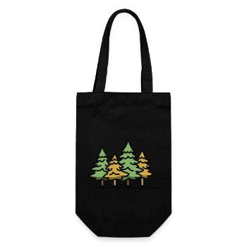 Forest Trees - Gift Bag for Bottles - black - Front