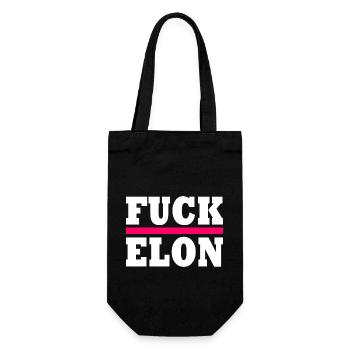 Fuck elon - Geschenkbeutel für Flaschen - Schwarz - Vorne