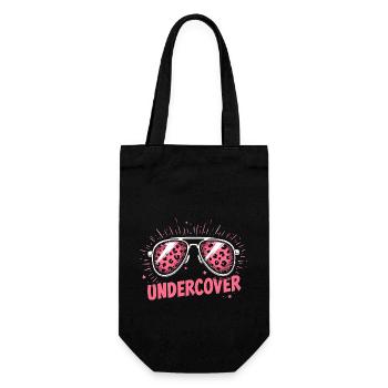 Lustige Sonnenbrille und Undercover Speech Kostüm - Geschenkbeutel für Flaschen - Schwarz - Vorne