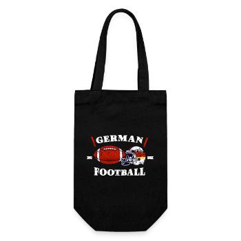 Deutscher Football - Geschenkbeutel für Flaschen - Schwarz - Vorne