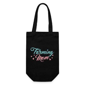 Bäuerin Mama - Geschenkbeutel für Flaschen - Schwarz - Vorne