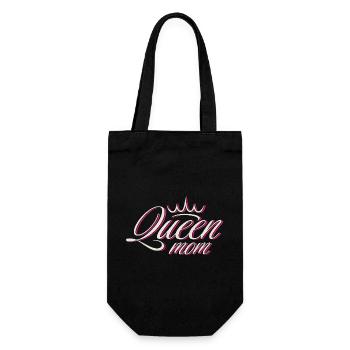 Crown Queen Mom T-shirt Design - Gift Bag for Bottles - black - Front