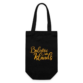 Balearic Islands lettering - Gift Bag for Bottles - black - Front