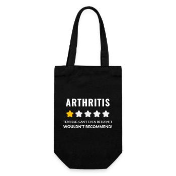Bold Arthritis Awareness Typography Design - Gift Bag for Bottles - black - Front