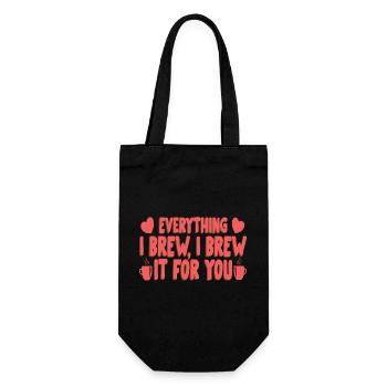 Brew for you - Geschenkbeutel für Flaschen - Schwarz - Vorne