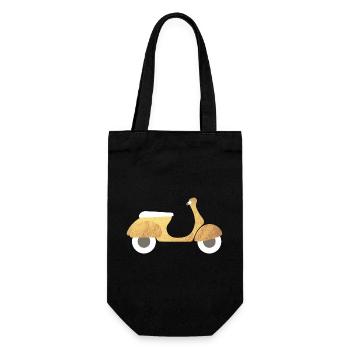 Roller Gold Luxus Italien exklusiv Retro Vintage  - Geschenkbeutel für Flaschen - Schwarz - Vorne