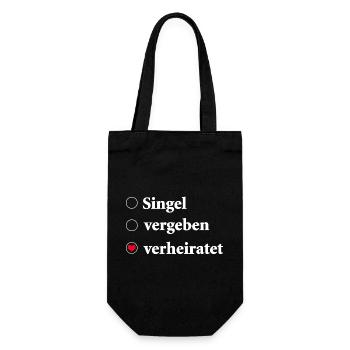 Sélection du statut de la relation Célibataire - Coeur marié - Sac à bouteille - noir - Devant