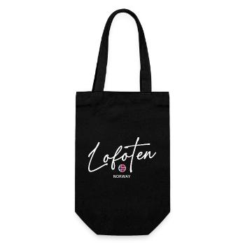 Lofoten - Norway Flag - Norge - Norwegen - Gift Bag for Bottles - black - Front