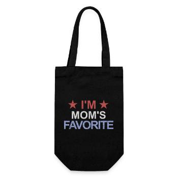 Favorite child I'm Mom's favorite Mom's Lieblin - Gift Bag for Bottles - black - Front