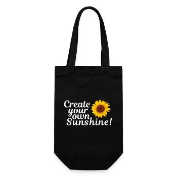 Sensation de tournesol : votre propre soleil - Sac à bouteille - noir - Devant
