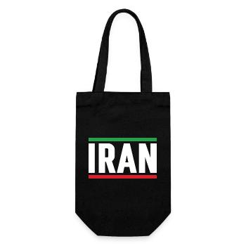 Iran-Flagge starke Typografie - Geschenkbeutel für Flaschen - Schwarz - Vorne