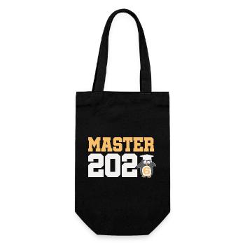 Master 2026 Abschluss Promotion Sponsion - Geschenkbeutel für Flaschen - Schwarz - Vorne