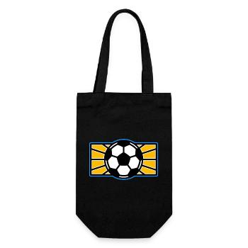 Fußball-Pop-Art-Logo - Geschenkbeutel für Flaschen - Schwarz - Vorne