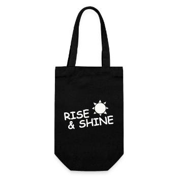 RISE & SHINE - Gift Bag for Bottles - black - Front