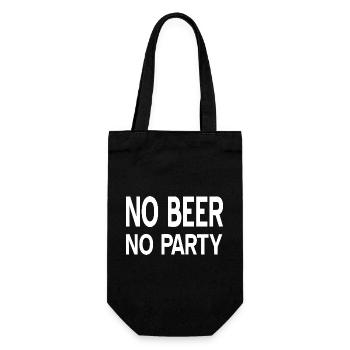 Bier - Geschenkbeutel für Flaschen - Schwarz - Vorne