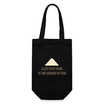 Djoser Pyramid – Leave Your Mark Design - Gift Bag for Bottles - black - Front