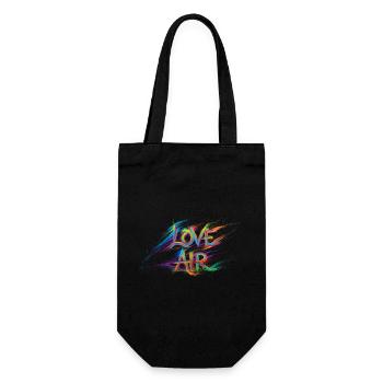 Peinture de texte d’amour colorée en air - Sac à bouteille - noir - Devant