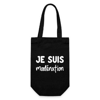 Je suis Moderation - humor duo aperitif - Gift Bag for Bottles - black - Front