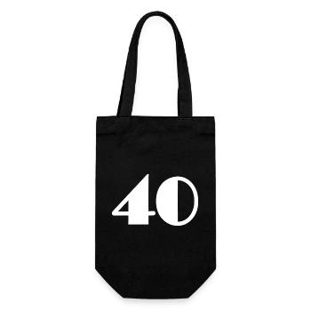 40. 40 ANS. 40e ANNIVERSAIRE. ANNIVERSAIRE 40 ANS. - Sac à bouteille - noir - Devant