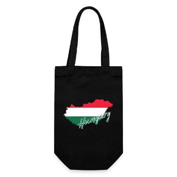 Carte avec le drapeau de la Hongrie, j’adore la Hongrie - Sac à bouteille - noir - Devant