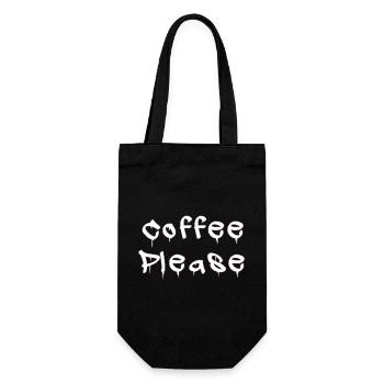 COFFEE_PLEASE - Geschenkbeutel für Flaschen - Schwarz - Vorne