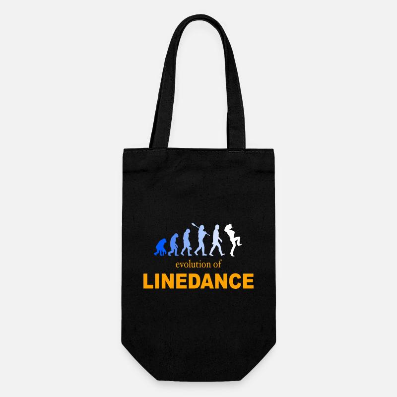 Evolution of Linedance - Gift Bag for Bottles - black