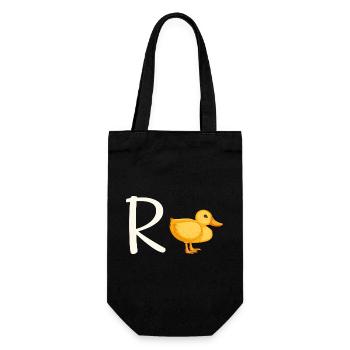 Funny Pension Duck - Gift Bag for Bottles - black - Front