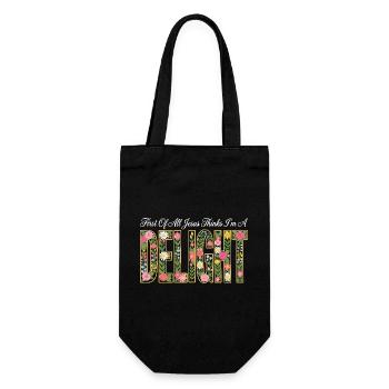 Tout d’abord, Jésus pense que je suis un vrai délice - Sac à bouteille - noir - Devant