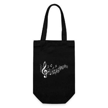 Music Notes Clefs Musician Music Teachers - Gift Bag for Bottles - black - Front