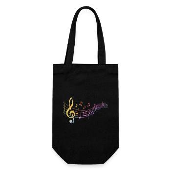 Music Notes Clefs Musician Music Teachers - Gift Bag for Bottles - black - Front