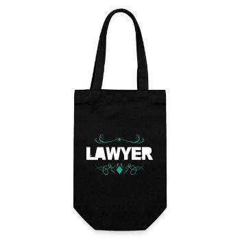 Lawyer logo with ornament - Gift Bag for Bottles - black - Front