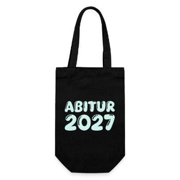 abitur_2027 - Geschenkbeutel für Flaschen - Schwarz - Vorne