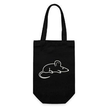 mouse animal - Gift Bag for Bottles - black - Front